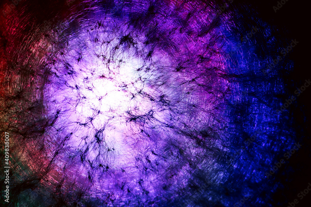 Aufkleber Beautiful abstract texture circle in colorful light. Background pattern for design. Macro photography view.