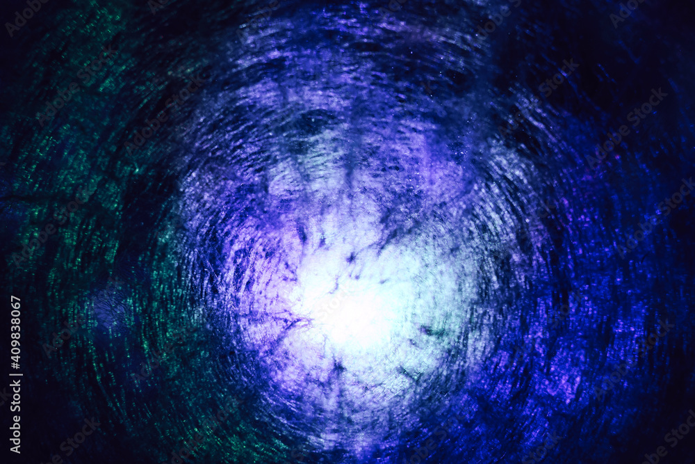 Aufkleber Beautiful abstract texture circle in blue light. Background pattern for design. Macro photography view.
