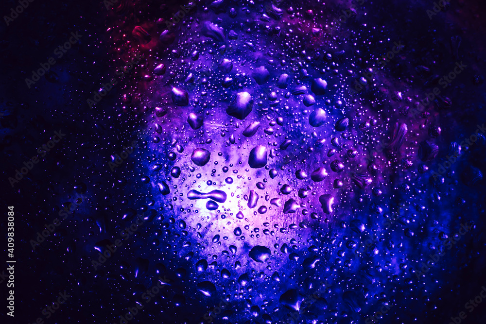 Aufkleber abstraction multi colored water drop. background pattern for design. macro photography view.