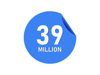 39 million badge, 39 million banner