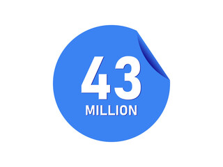 43 million badge, 43 million banner