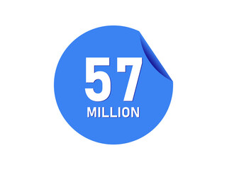 57 million badge, 57 million banner