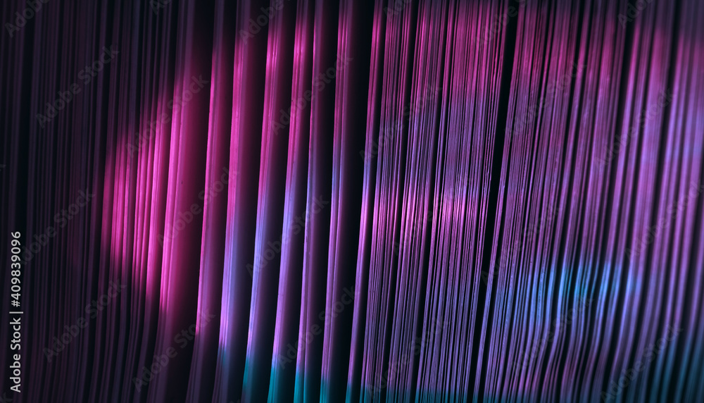 Aufkleber Close up Beautiful book pages in the color light on a night. Background pattern for design. Macro photography view.