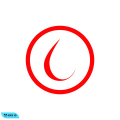 Icon vector graphic of blood logo
