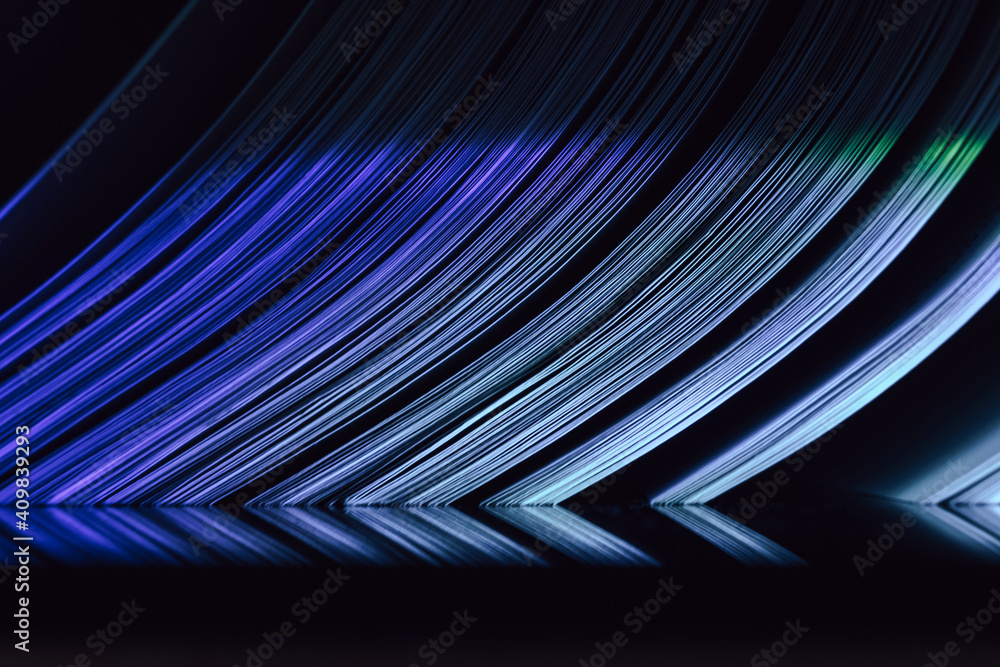 Leinwandbilder close up beautiful book pages in the color light on a night. background pattern for design. macro ph