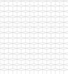 Seamless cubes pattern on a white background, simple geometric backdrop