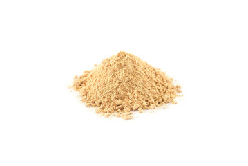 ginger powder isolated on white