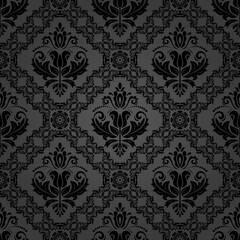 Classic seamless vector pattern. Damask orient ornament. Classic dark vintage background. Orient ornament for fabric, wallpaper and packaging