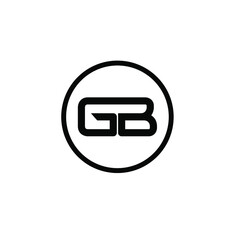 the letters GB. Minimalistic logo vector on white background