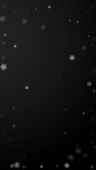 Sparse snowfall Christmas background. Subtle flyin