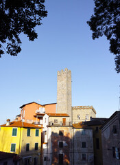 Fototapeta premium detail of arcola s medieval village near la spezia