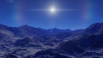 science fiction illustration, beautiful space background, a computer-generated surface, a fantasy world 3d render
