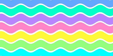 Abstract colorful lines wavy stripes  background. Unicorn rainbow pattern.