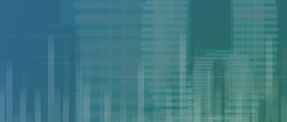Bytes of binary code run through network. Abstract futuristic technology syberspace