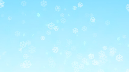 Christmas winter snowflake with blue sky background.