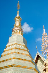 Fototapeta premium Phra That Chae Haeng Temple ,a Lanna and Thai Lü style temple located in Nan province in northern part of Thailand. 