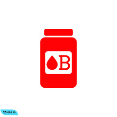 Icon vector graphic of blood bottle
