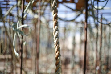 Fototapeta premium Fishing rope bokeh