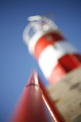 Lighthouse against blue sky
