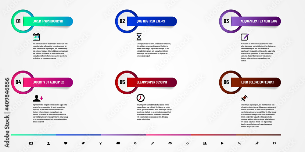 Poster modern design template for step by step info graphics