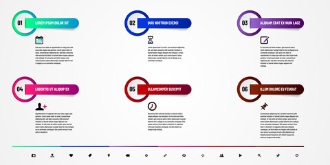 Modern design template for step by step info graphics