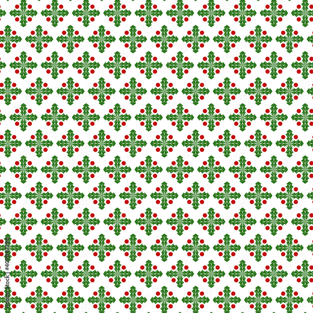 Aufkleber seamless pattern with abstract image of mistletoe twigs. vector background.
