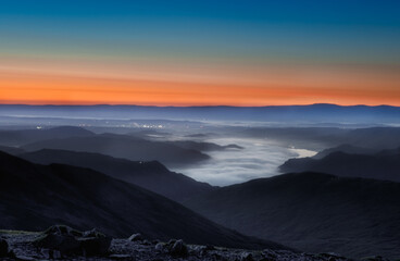 sunrise in the mountains