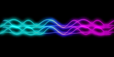 Sound wave line multicolor music abstract background. Neon light curved with colorful graphic design.