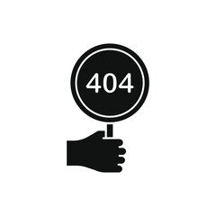 Error 404 page not found icon concept isolated on white background. Vector illustration