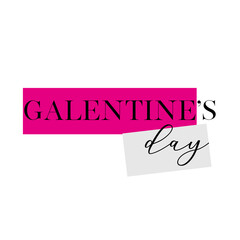 Galentine's Day handwritten calligraphy vector quote