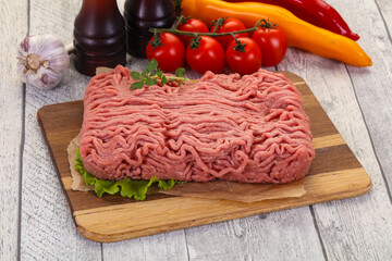 Raw turkey minced meat