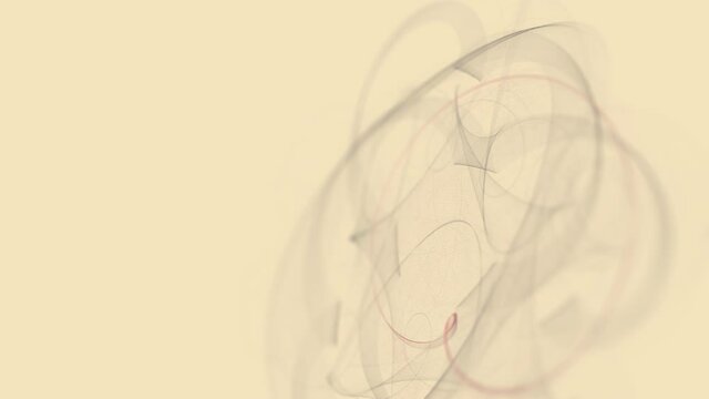 Grey, red and yellow abstract spirograph art drawing looping animation