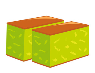 カステラのベクターイラスト　和菓子　