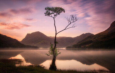 Buttermere in the fog. 