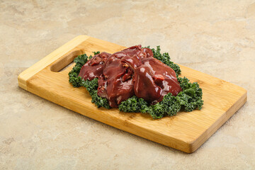 Raw chicken liver for cooking