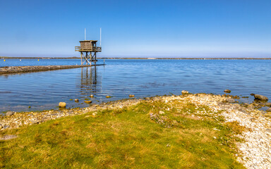 Fototapeta na wymiar Coastline of Grevelingen brackish inlet