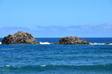 The waters of the Atlantic Ocean off the coast of Tenerife
