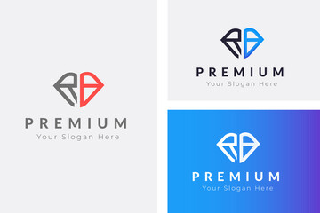 Initial Logo RB design template vector. RB rb letter design logo logotype icon concept with  classic elegant style look vector illustration