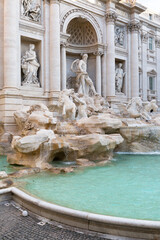Fototapeta na wymiar 18th century Trevi Fountain designed by Italian architect Nicola Salvi, Rome, Italy