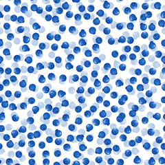 Seamless pattern with blueberry on white background. Natural fresh ripe tasty blueberries. Vector illustration for background, packaging, textile, fabric and various other designs.