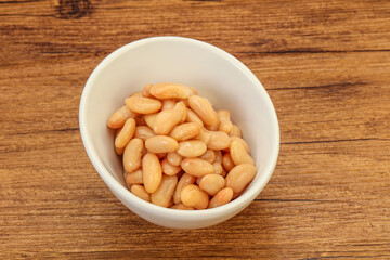 White beans kidney in the bowl