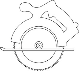 Circular saw repair tool vector illustration isolated