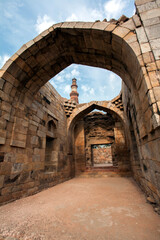 Fototapeta na wymiar Qutub Minar, is red sandstone Tower is 73 metres high and 2nd tallest tower in India