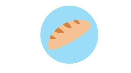 Vector Isolated Illustration of Bread. Bread Flat Icon