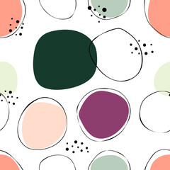 Seamless pattern abstract colorful circles background vector illustration