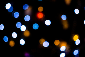 Obraz premium Golden silver glitter bokeh blurred abstract background overlay