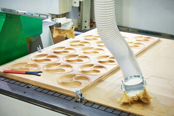 CNC milling and engraving machine for wood
