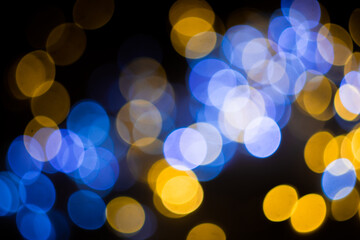 Golden silver glitter bokeh blurred abstract background overlay