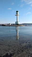 Fototapeta premium Leuchtturm Friedrichsort, Kieler Förde