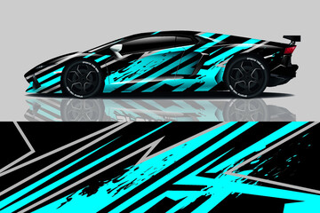 car decal wrap design vector © Fadhillah